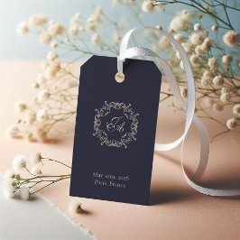 Etiqueta Para Presente Etiqueta de Presente de Casamento em Azul Marinho