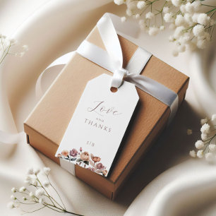 Etiqueta Para Presente Etiqueta de Presente de Casamento Floral Puro e Ne