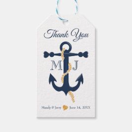Etiqueta Para Presente Etiqueta de presente de casamento náutica com ânco