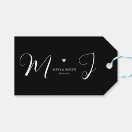 Etiqueta Para Presente Etiqueta de presente de casamento preta com texto