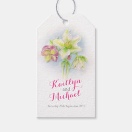 Etiqueta Para Presente Etiqueta de presente de casamento rosa-d'água