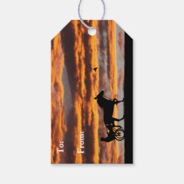 Etiqueta Para Presente Etiqueta de Presente de Cavalo de Trote Padrão