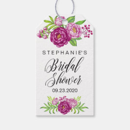 Etiqueta Para Presente Etiqueta de Presente de Chá de panela de Peonies A