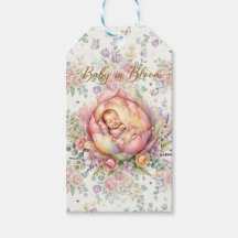 Etiqueta de Presente de Churrasco de Bebê Floral E