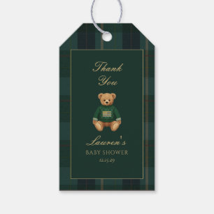 Etiqueta Para Presente Etiqueta de Presente de Chuvada de Bebê Urso Xadre