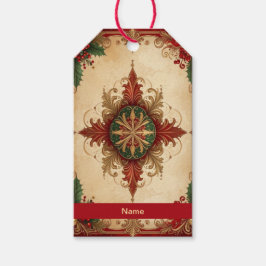 Etiqueta Para Presente Etiqueta de Presente de Férias Decorativa Vermelha