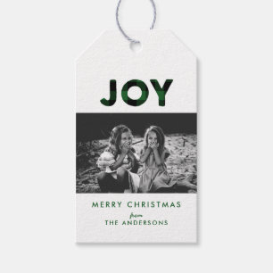 Etiqueta Para Presente Etiqueta de Presente de Foto de Natal com Xadrez B