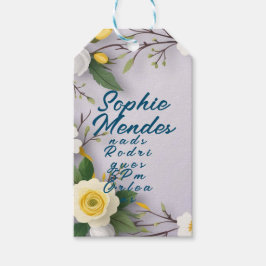 Etiqueta Para Presente Etiqueta de presente de galho floral