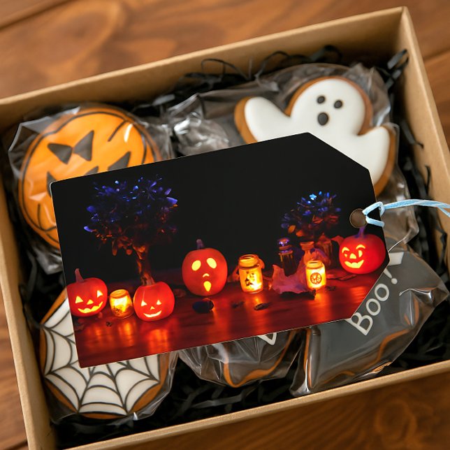 Etiqueta Para Presente Etiqueta de presente de Halloween assustadora (Criador carregado)