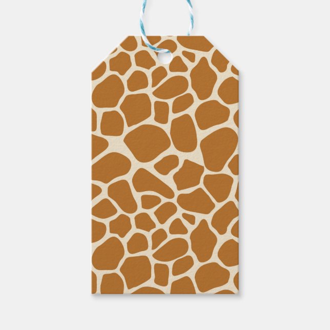 Etiqueta Para Presente Etiqueta de Presente de Impressão Giraffe (Frente)
