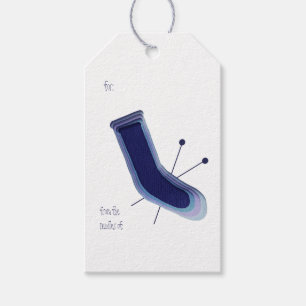 Etiqueta Para Presente Etiqueta de presente de meia-coça - Azul - ideal p