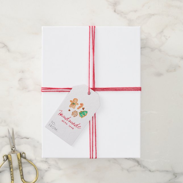 Etiqueta Para Presente Etiqueta de presente de Natal (Com cordão)