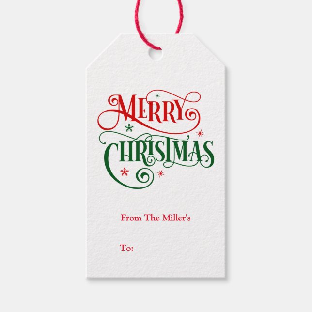 Etiqueta Para Presente Etiqueta de presente de Natal (Frente)