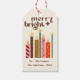 Etiqueta Para Presente Etiqueta de presente de Natal alegre + brilhante i