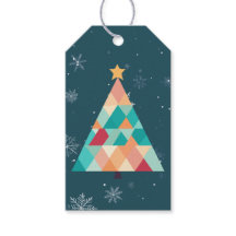 Etiqueta de Presente de Natal Árvore de Natal Mosa