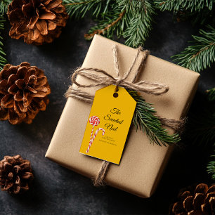 Etiqueta Para Presente Etiqueta de Presente de Natal com Cana-de-Açúcar