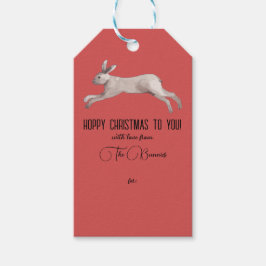 Etiqueta Para Presente Etiqueta de Presente de Natal com Coelho de Água