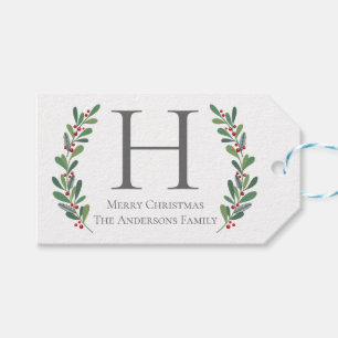 Etiqueta Para Presente Etiqueta de Presente de Natal com Monograma de Ram