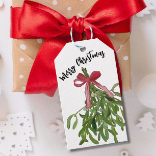 Etiqueta Para Presente Etiqueta de Presente de Natal com Visco