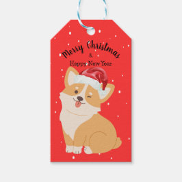 Etiqueta Para Presente Etiqueta de presente de Natal Corgi