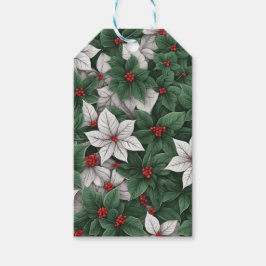 Etiqueta Para Presente Etiqueta de presente de Natal de Elegância Botânic