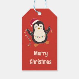 Etiqueta Para Presente Etiqueta de Presente de Natal de Pinguim Fofo