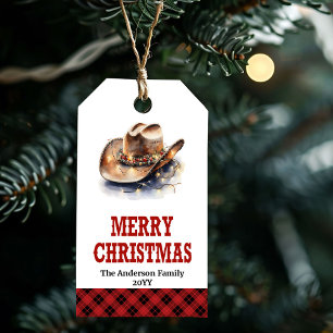 Etiqueta Para Presente etiqueta de presente de Natal do Velho Oeste editá