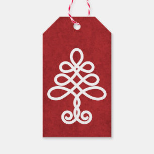 Etiqueta Para Presente Etiqueta de presente de Natal em Árvore Celta