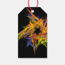 Etiqueta de Presente de Natal em Estrela Fractal