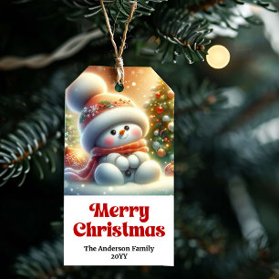 Etiqueta Para Presente Etiqueta de Presente de Natal Encantador e Editáve