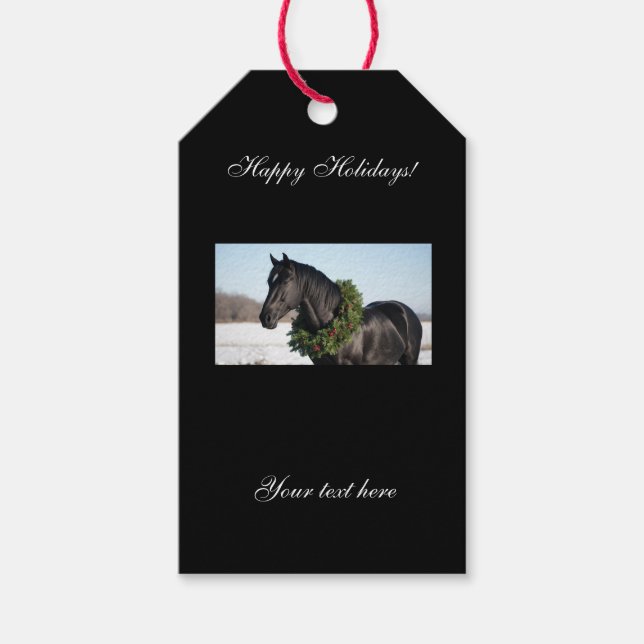 Etiqueta Para Presente Etiqueta de Presente de Natal Equestre  (Frente)