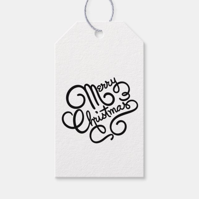 Etiqueta Para Presente Etiqueta de presente de Natal feliz (Frente)