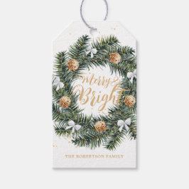 Etiqueta Para Presente Etiqueta de presente de Natal feliz e Brilhante