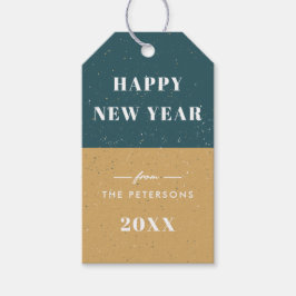 Etiqueta Para Presente Etiqueta de presente de Natal geométrica do Ano No