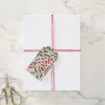 Etiqueta de Presente de Natal Holly Berry