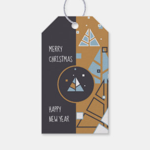 Etiqueta Para Presente Etiqueta de presente de Natal moderna/Árvores de N