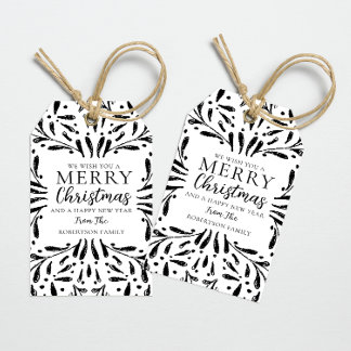 Etiqueta Para Presente Etiqueta de presente de Natal moderno