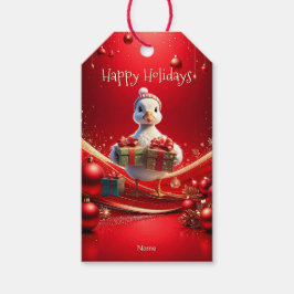 Etiqueta Para Presente Etiqueta de Presente de Natal Pato Fofo Férias