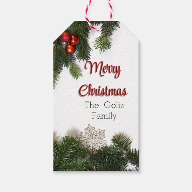 Etiqueta Para Presente Etiqueta de Presente de Natal Personalizada (Frente)