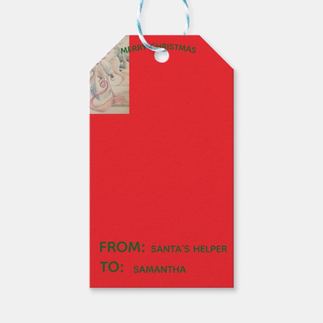 Etiqueta Para Presente Etiqueta de Presente de Natal Personalizada (Frente)