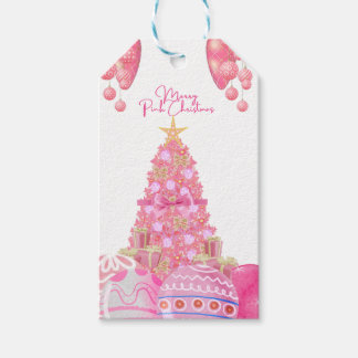 Etiqueta Para Presente Etiqueta de presente de Natal rosa