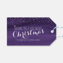 Etiqueta de presente de Natal Starry