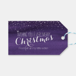 Etiqueta Para Presente Etiqueta de presente de Natal Starry