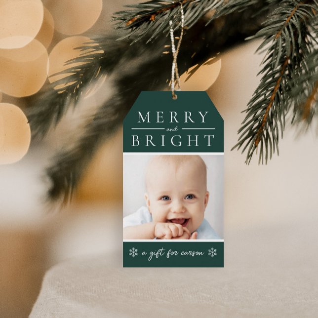 Etiqueta Para Presente Etiqueta de Presente de Natal Verde (Criador carregado)