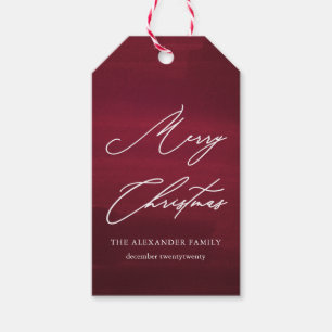 Etiqueta Para Presente Etiqueta de Presente de Natal Vermelho e Branco Fe