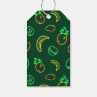 Etiqueta Para Presente Etiqueta de Presente de Padrão Tropical Neon