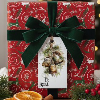 Etiqueta Para Presente Etiqueta de Presente de Pinheiro de Natal Rústico