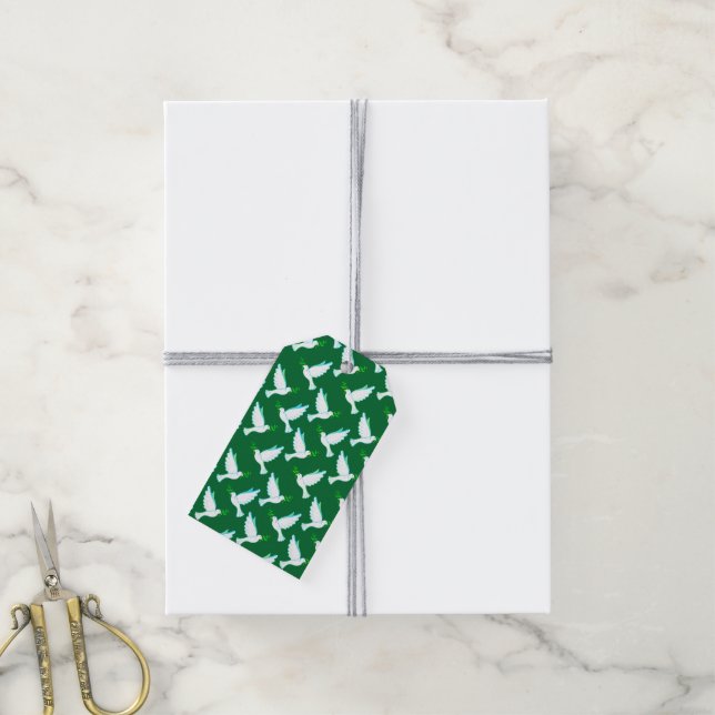 Etiqueta Para Presente Etiqueta de Presente de Pombo (Com cordão)