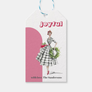 Etiqueta Para Presente Etiqueta de Presente de Senhora Vintage Moderno de