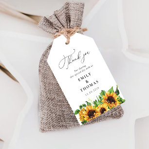 Etiqueta Para Presente Etiqueta de Presente de Sunflower